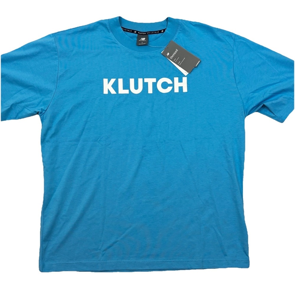New Balance Klutch Athletics T-Shirt Size Large Blue  Oversized Rich Paul